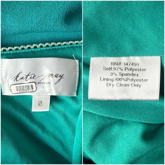 KATIE MAY Sweetheart Neck Bustier Bodice Tier Ruffle‎ Hem Bodycon Midi Dress S - Picture 6 of 8